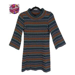 Uncle Frank Dress Size XS Multi Color 3/4 Sleeves, Embroidered